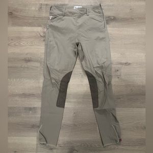 Tailored Sportsman Breeches Mid-rise - Side Zip - Tan - Size 30